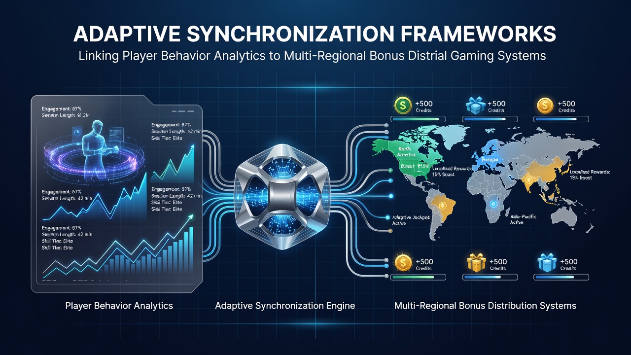 Darstellung adaptiver Synchronisierungsframeworks in Gaming-Plattformen mit Fokus auf Datenanalysen und regionale Bonusverteilung