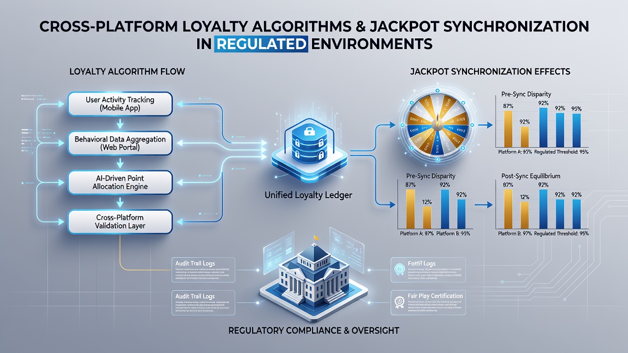 Diagramm zur Synchronisation von Treuepunkten und Jackpots in grenzüberschreitenden Netzwerken