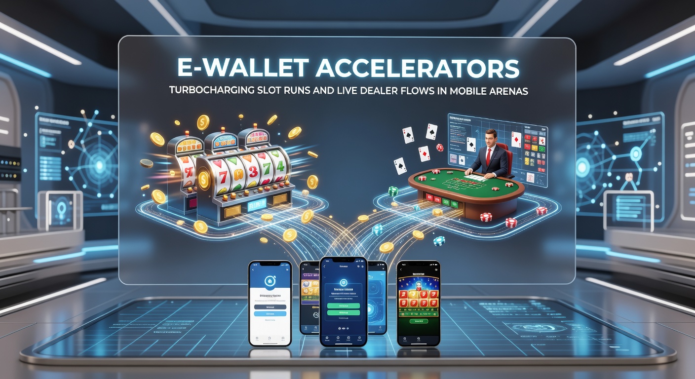 Live-Dealer-Tisch auf Smartphone-Bildschirm mit E-Wallet-Transaktionsoverlay, das Geschwindigkeit und Sicherheit betont