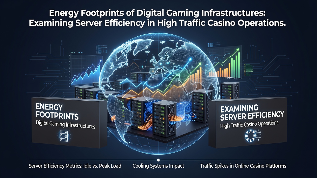 Rechenzentrum mit Server-Racks für digitale Casino-Plattformen bei hohem Traffic