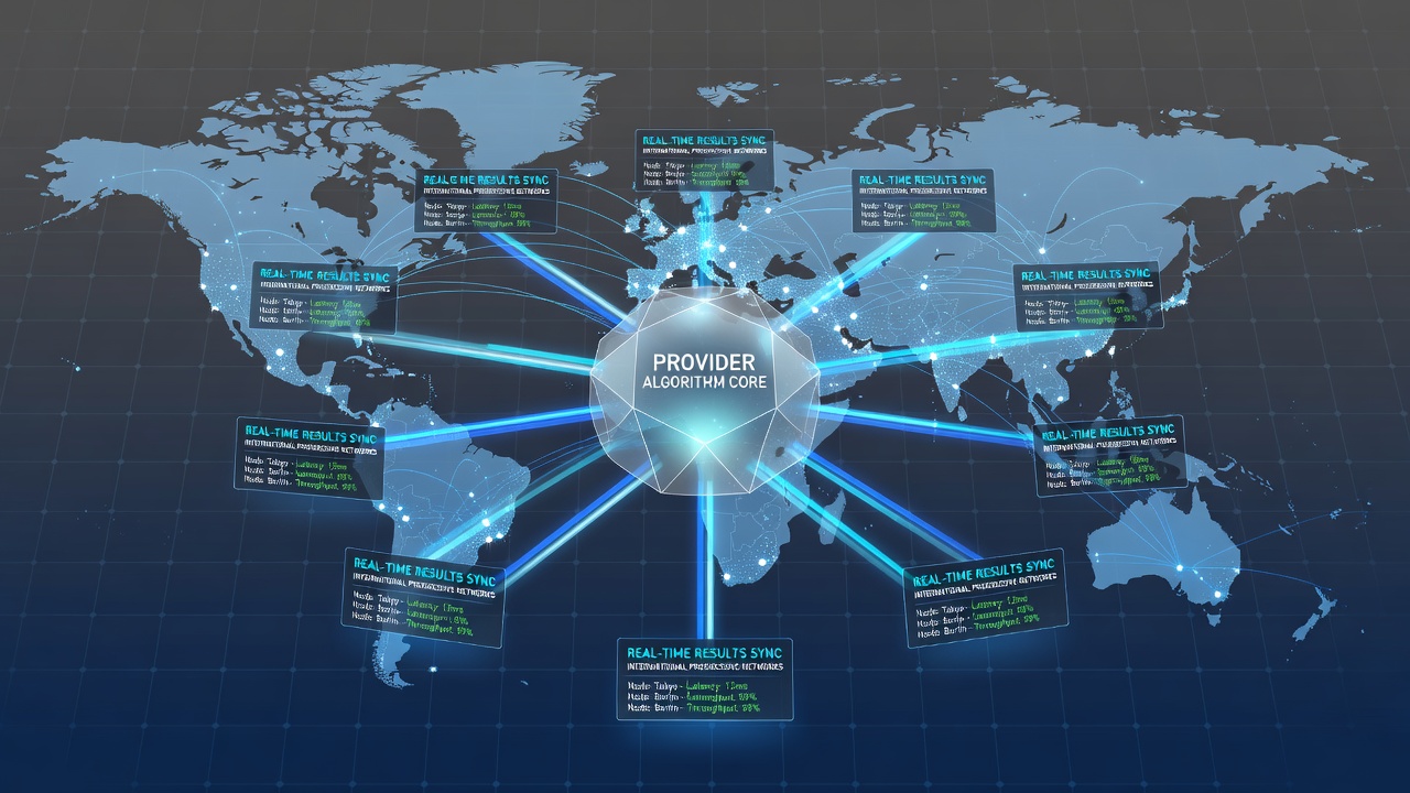 Illustration von Datenflüssen und Server-Knoten in progressiven Netzwerken